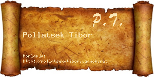 Pollatsek Tibor névjegykártya